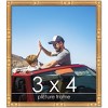 PosterPalooza | 3x4 Thin Bamboo Picture Frame, UV Acrylic, 2 Finishes - Gold and Brown - 2 of 4