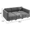 Modular Couch Bed Modular Sectional Sleeper Sofa, Convertible Sectional Sofa Bed with Storage Seat, Chenille Sleeper Sofa Couch - 3 of 4