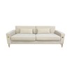 NicBex Couches for Living Room 85" Sofa Velvet Upholstered 3-Seat Couch Soft Sponges Modern Designs Sofa with Gold Accents and Plush Cushions, Orange - 3 of 4