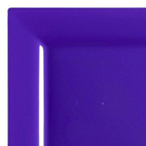 Smarty Had A Party 6.5" Grape Purple Square Plastic Cake Plates (120 Plates) - 1 of 4