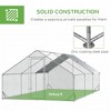 ROOMTEC Large Metal Chicken Coop, Walk-in Chicken Run Outside Galvanized Wire Poultry Chicken Hen Pen Spire Cage with Cover - 3 of 4