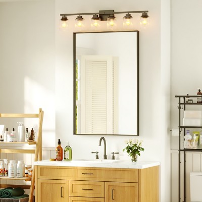 Rectangular Aluminum Framed Wall Bathroom Vanity Mirror