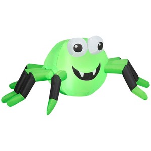 Gemmy Halloween Inflatable Green and Black Spider, 1.5 ft Tall, Multi - 1 of 4