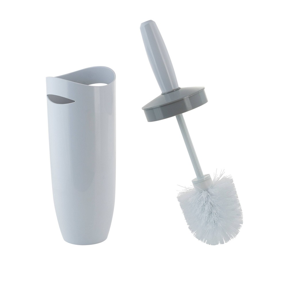 Photos - Toilet Brush Contour  Holder White - Bath Bliss