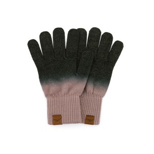 Britt's Knits Double Dip Knit Women’s Warm Stretch Winter Gloves With Color Blocking Dip Dye - 1 of 2