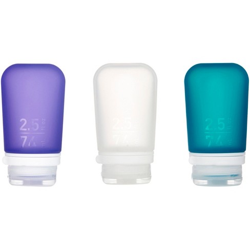 Humangear Gotoob+ Soft Silicone Travel Bottle 3-pack - Medium- Clear ...