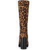 Allegra K Women's Round Toe Zipper Closure Mid-Calf Block Heel Boots - 4 of 4