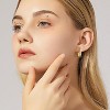 925 Sterling Silver & 14K Gold Plated Huggie Hoops | Chunky Rectangle & Square Earrings for Women - 4 of 4
