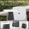 44"x44" Outdoor Squircle Dining Table with White Sintered Stone Top,Pyramid Aluminum Base,Umbrella Hole,Weatherproof–The Pop Home - 2 of 4