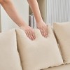 Hrinhom 53.7" W Loveseat Sofa,Modern Velvet Sofa Couch with Pillows and Metal Legs-CHARCOAL - 4 of 4