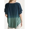 Women's Dip Dye Raw Edged Top - umgee - 3 of 4