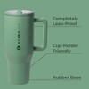 HydroJug Traveler - Water Bottle with Handle & Flip Straw - Leak Resistant Tumbler, Insulated, Stainless Steel & Rubber Base - 2 of 4