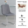 Modern Minimalist Dining Chairs Set Of 4, Ergonomic Accent Backrest Chair, Comfortable Kitchen Chairs With Metal Legs And Upholstered Seat - 3 of 4