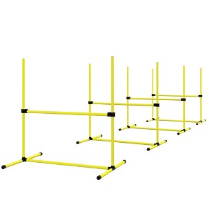 4 Piece Dog Agility Set with Adjustable Height Jump Bars, Carry Bag, Displacing Top Bar - 1 of 4