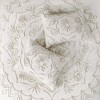 Lyngins 3-Piece Tufted Cotton Chenille Ivory & Taupe Comforter Set, Global Inspired Bedding Set with Comforter & 2 Shams, Machine Washable Quilt Set - 3 of 4