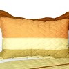 Slickblue 3 PC Handmade Full/Queen Quilt Set, Reversible Vermicelli Quilted, Horizontal Stripes, 37 Color Options - 2 of 4