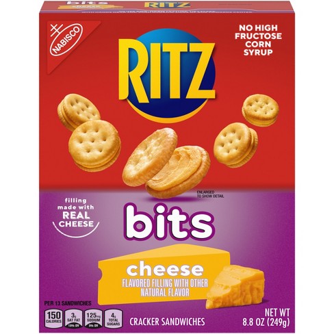 RITZ Peanut Butter Sandwich Crackers, Family Size, Pack of 16