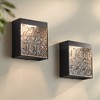 Possini Euro Design Possini Euro Sofia 8 1/2"H Black Glass LED Outdoor Wall Light Set of 2 - 2 of 4