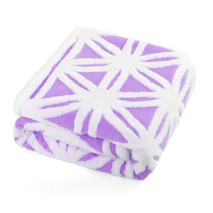 Oumilen Snow FlakesThrow Blanket, Purple - 1 of 1
