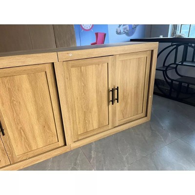 Sideboard Buffet Cabinet with Storage, Mid Century Modern Accent Cabinet with Doors, Wood Coffee Bar Console