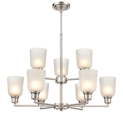 Millennium Lighting Amberle 9 - Light Chandelier in  Brushed Nickel