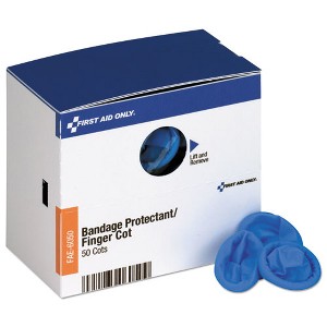 First Aid Only Refill for SmartCompliance Gen Business Cabinet, Finger Cots, Blue, Nitrile, 50/Box - 1 of 1