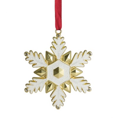 Silver Plated SnowFlake Filigree Christmas Ornament Set of 6 
