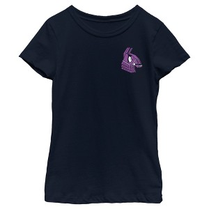 Girl's Fortnite Llama Pinatas Pocket Logo T-Shirt - 1 of 4