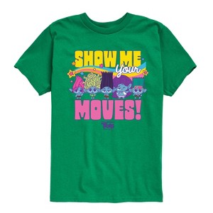 Boys' - Trolls - Show Me Your Moves Branch and Brothers Short Sleeve Graphic T-Shirt - 1 of 4
