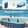 NAYSAYE Above Ground Pool PVC Folding Pool Strong Build Easy Setup for Outdoor Patio Garden Use, Blue and Gray, 61.81"*19.69"*21.61" - 3 of 4