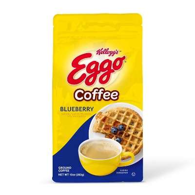 Eggo Blueberry Waffle Flavored Ground Coffee, Fair Trade,10 Oz Bag, 6 pack