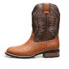 Santimon Men's Cowboy Boots, Two-Toned Square Toe Western Mid-Calf Dress Tuxedo Party Boots for Men Brown - 2 of 4