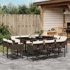 vidaXL Patio Dining Set Set of 10 Brown - 2 of 4