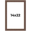 PosterPalooza | 14x22 Wide Barnwood Picture Frame, UV Acrylic, 6 Finishes - Grey, Brown, White, and Black - 2 of 4