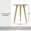 MH London Tezgah 22" Solid Wood End Table Round Top – Side Table for Living Room or Bedroom - 4 of 4