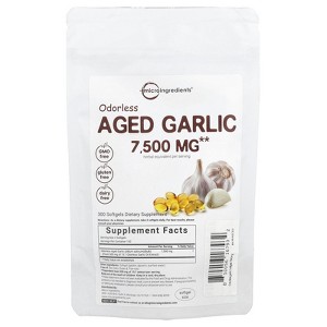 Micro Ingredients Odorless Aged Garlic, 300 Softgels (3,750 mg per Softgel) - 1 of 2