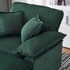 Kumasinova 56.33" Corduroy Single Sofa Chair with a Ottoman & 2 Toss Pillows, Deep Seat Couch for Living Room, Modular Sectional Sofa - 2 of 4