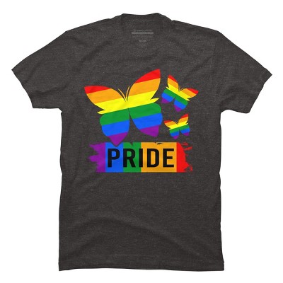 Adult Design By Humans Rainbow Butterflies Rainbow Pride By dnlribeiro88 T-Shirt