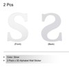 Unique Bargains 3D Acrylic Self-Adhesive Mirror Alphabet Sticker Wall Decals 2 Pcs - 3 of 3