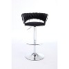 CAVINAS Set of 2 Adjustable Swivel Bar Stools,Velvet Counter Stools with Chrome Footrest & Chrome Base,Bar Chairs for Home Pub & Kitchen Island - 4 of 4