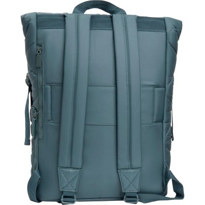 JOAN & DAVID Wave Quilted Puffer Nylon 18 Inch Square Buckle Workbook Backpack 346-Spruce One Size — фото 6