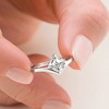 Pompeii3 1Ct V Asscher Cut Diamond Engagement Ring 14k Gold or Platinum Lab Created EF/VS - 2 of 4