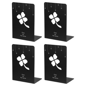 Unique Bargains Pressed Flowers L-Shaped Desk Organizer Bookend for Stationery Desktop Office Accessories - 1 of 4