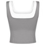 INSPIRE CHIC Women's Sleeveless Square Neck Crop Color Block Sports Summer Tank Top - 4 of 4