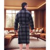 ADR Men's Plush Fleece Robe, Soft Cozy Warm Wrap Around Bathrobe - 3 of 4