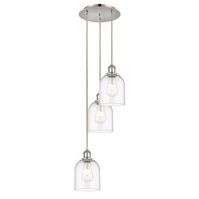 Bella - 3 Light Cord Hung Multi Pendant In Industrial Style-29.25 Inches Tall and 12 Inches Wide