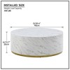 NicBex Modern 15.75" Round Coffee Table with Solid Frame for Living Room and Office - 2 of 4