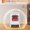 Syemin Indoor Fireplaces Electric Fireplace Stove, 22" Freestanding Fireplace Heater with Overheating Protection, White, 15.25"*9.5"*22.25" - 2 of 4