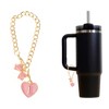 Unique Bargains Heart Bow Water Cup Pendant 1 Pc - 3 of 4