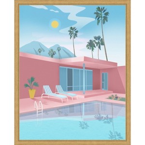 Amanti Art Palm springs by Petra Lizde Canvas Wall Art Print Framed - 1 of 4